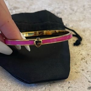 Kate Spade Skinny Bangle Bracelet - Pink & Gold